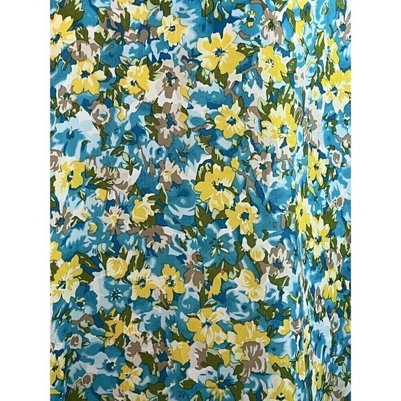 Juniper & Lime Women's Sleeveless Turquoise Yellow V-Neck High Low Top Size XL - Picture 3 of 7